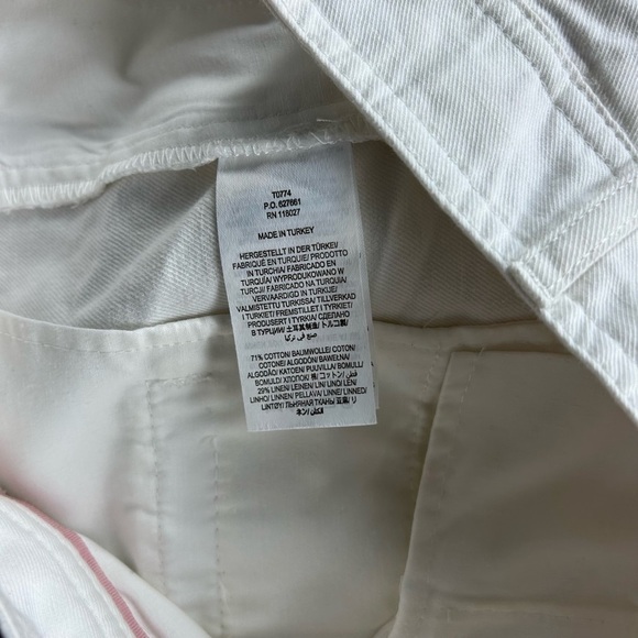 Boden Linen Blend Carrie High Waist Shorts In‎ Ivory - Picture 7 of 9